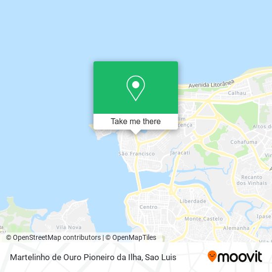 Martelinho de Ouro Pioneiro da Ilha map