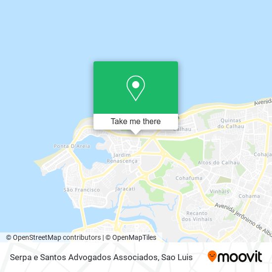 Mapa Serpa e Santos Advogados Associados