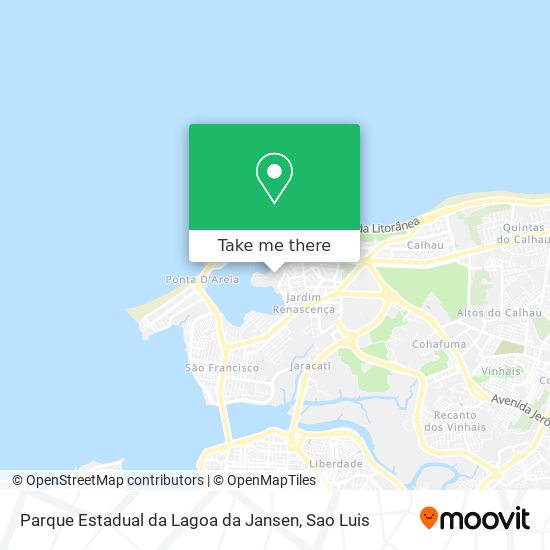 Mapa Parque Estadual da Lagoa da Jansen