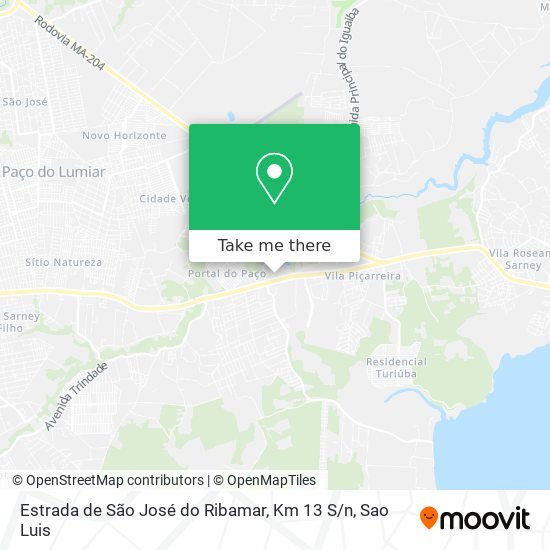 Mapa Estrada de São José do Ribamar, Km 13 S / n