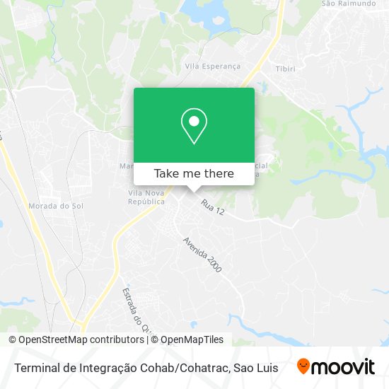 Mapa Terminal de Integração Cohab / Cohatrac