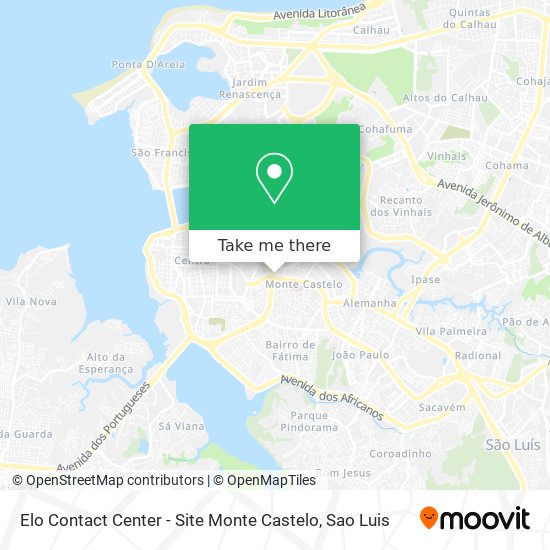 Elo Contact Center - Site Monte Castelo map