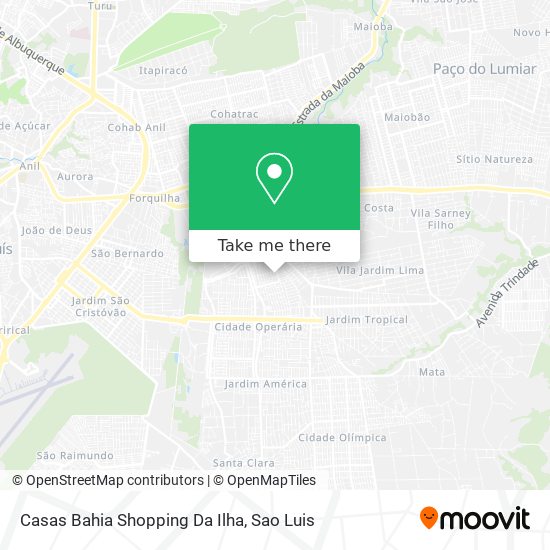 Casas Bahia Shopping Da Ilha map