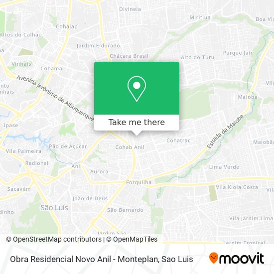 Obra Residencial Novo Anil - Monteplan map