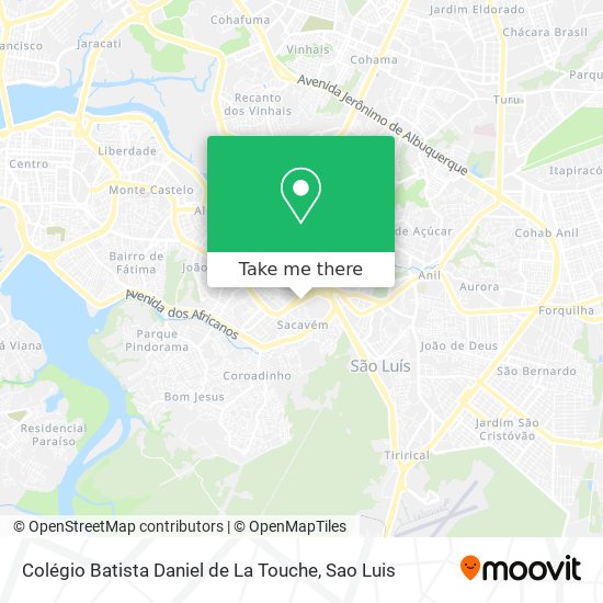 Mapa Colégio Batista Daniel de La Touche