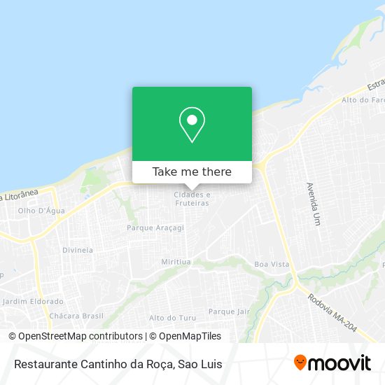 Mapa Restaurante Cantinho da Roça