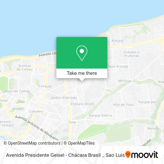 Avenida Presidente Geisel - Chácara Brasil . map