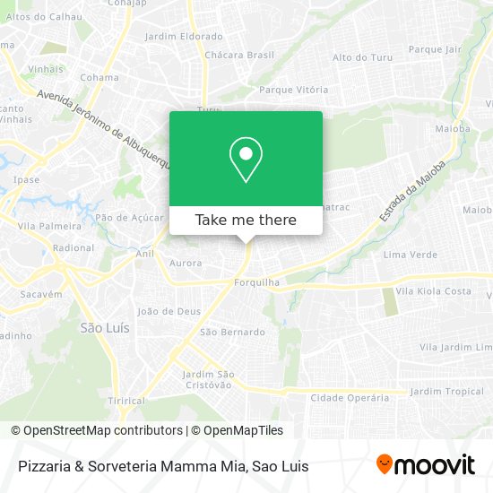 Mapa Pizzaria & Sorveteria Mamma Mia