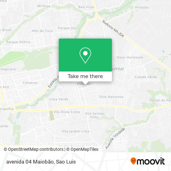 Mapa avenida 04 Maiobão