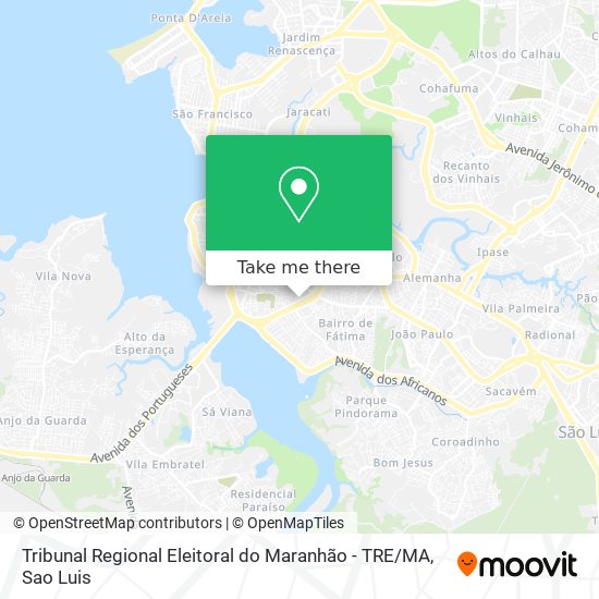 Mapa Tribunal Regional Eleitoral do Maranhão - TRE / MA
