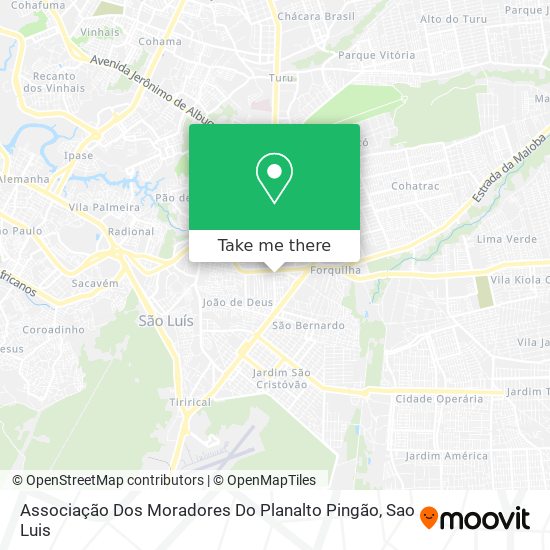 Associação Dos Moradores Do Planalto Pingão map