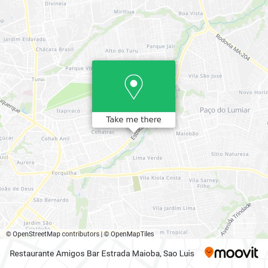 Mapa Restaurante Amigos Bar Estrada Maioba