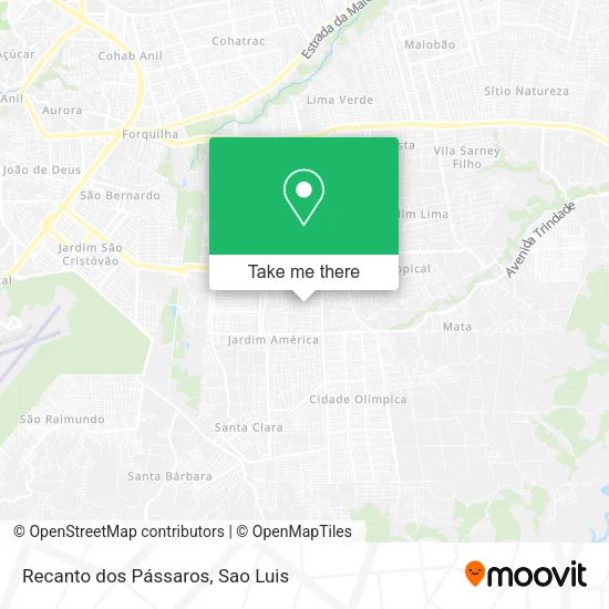 Recanto dos Pássaros map