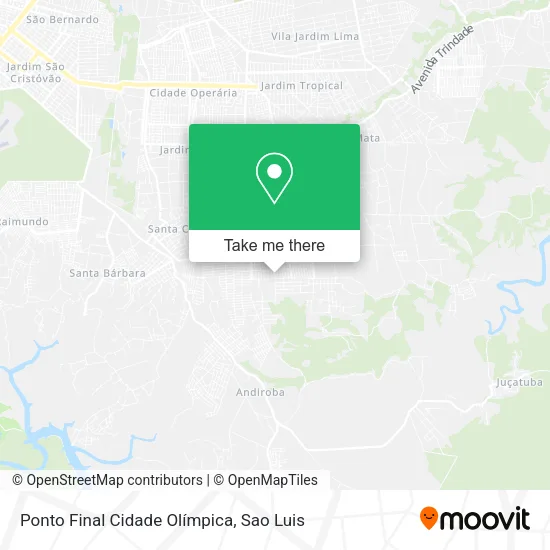 Ponto Final Cidade Olímpica map