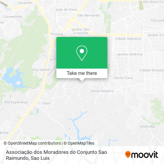 Mapa Associação dos Moradores do Conjunto Sao Raimundo