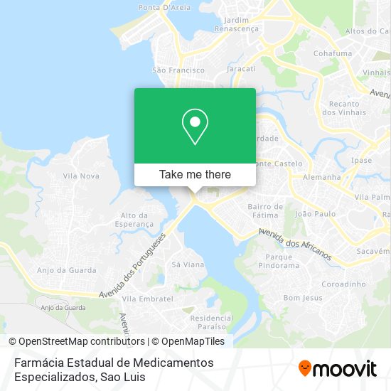 Farmácia Estadual de Medicamentos Especializados map