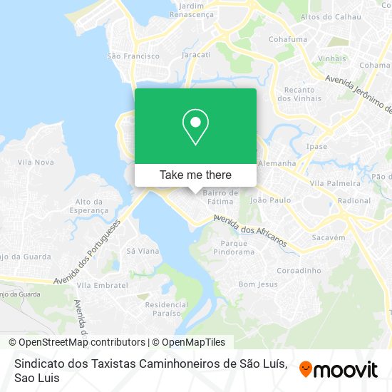 Mapa Sindicato dos Taxistas Caminhoneiros de São Luís