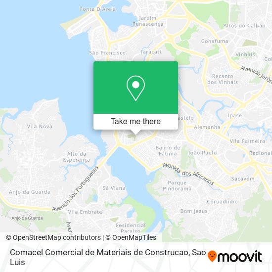 Mapa Comacel Comercial de Materiais de Construcao