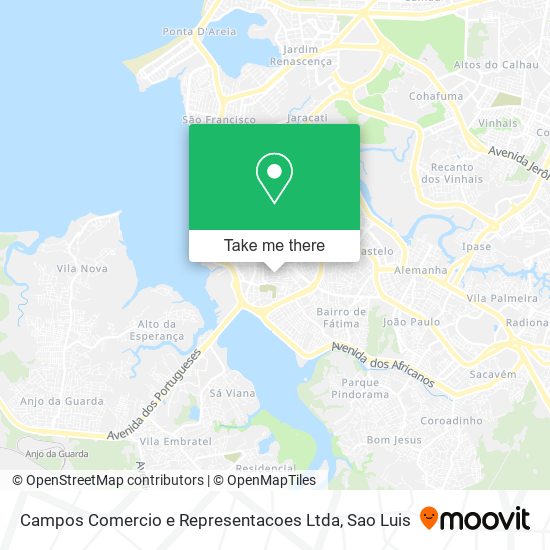 Campos Comercio e Representacoes Ltda map