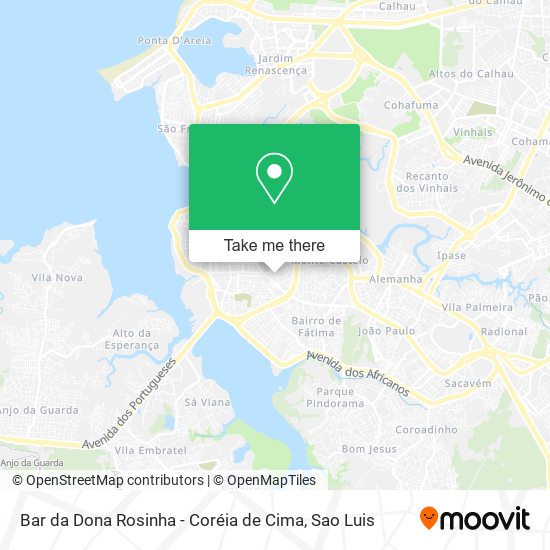 Bar da Dona Rosinha - Coréia de Cima map