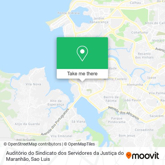 Mapa Auditório do Sindicato dos Servidores da Justiça do Maranhão