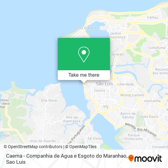 Caema - Companhia de Agua e Esgoto do Maranhao map