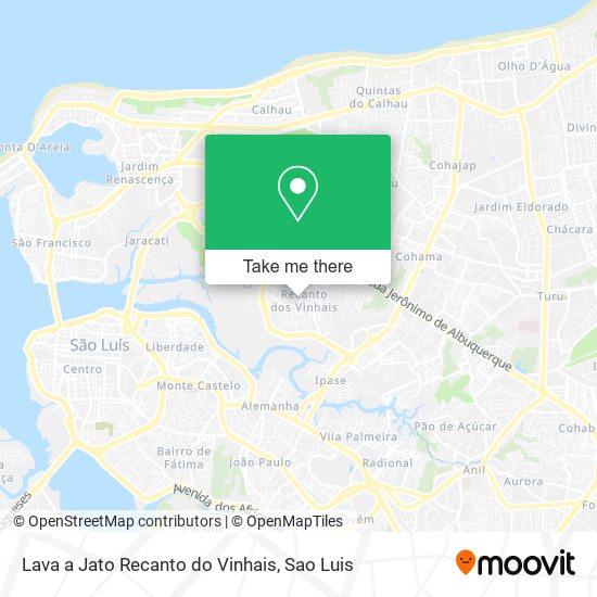 Lava a Jato Recanto do Vinhais map
