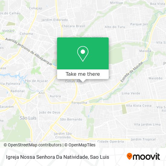 Mapa Igreja Nossa Senhora Da Natividade