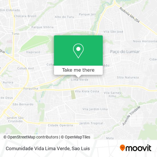 Comunidade Vida Lima Verde map