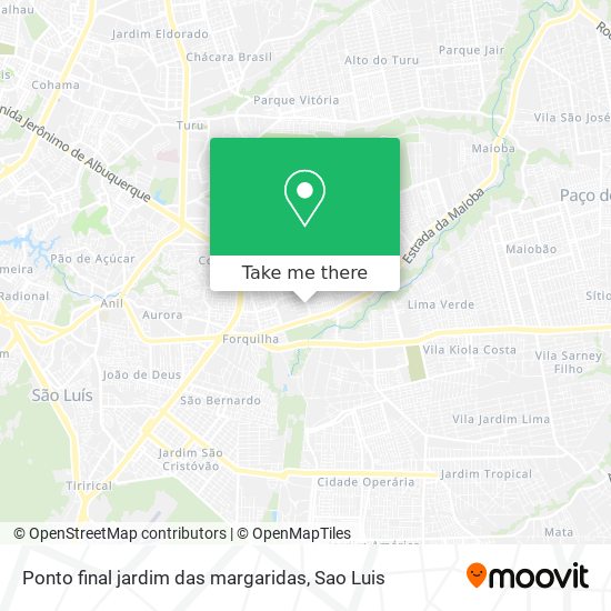 Mapa Ponto final jardim das margaridas