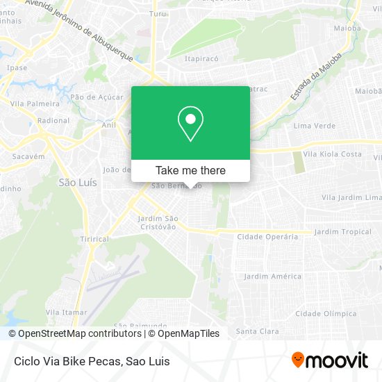 Ciclo Via Bike Pecas map