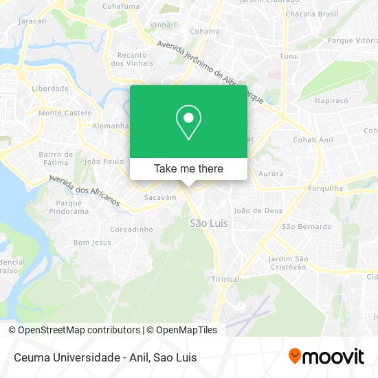Ceuma Universidade - Anil map
