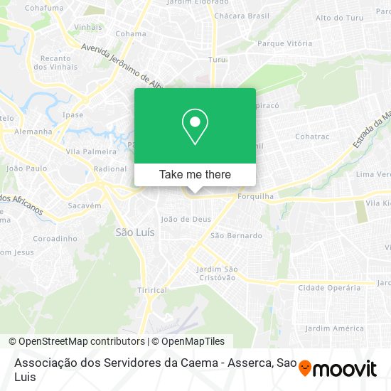 Mapa Associação dos Servidores da Caema - Asserca