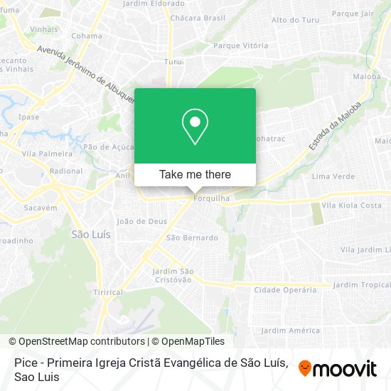 Pice - Primeira Igreja Cristã Evangélica de São Luís map