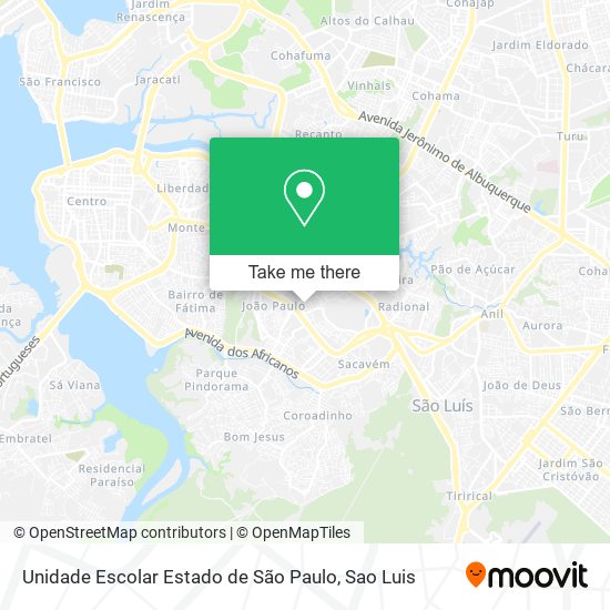 Unidade Escolar Estado de São Paulo map