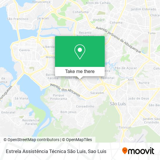 Estrela Assistência Técnica São Luís map