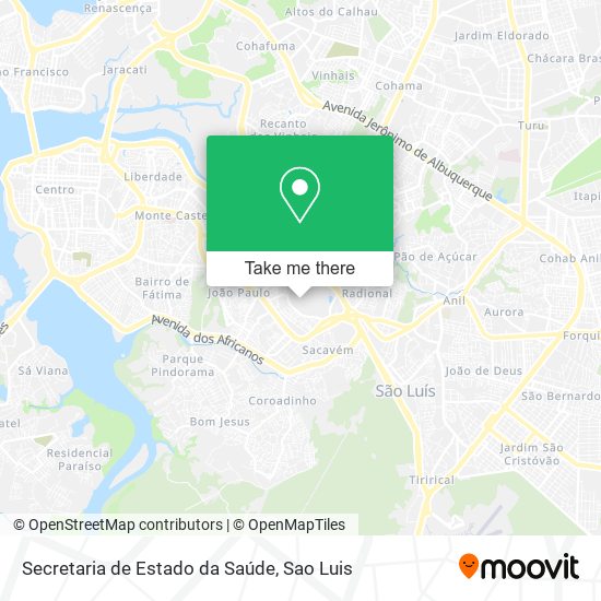 Secretaria de Estado da Saúde map