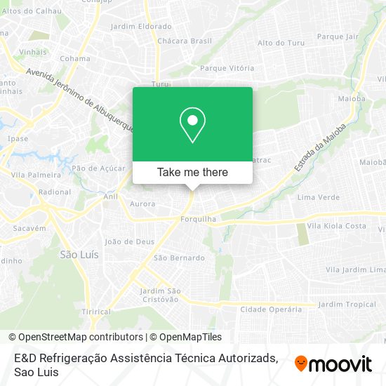 E&D Refrigeração Assistência Técnica Autorizads map
