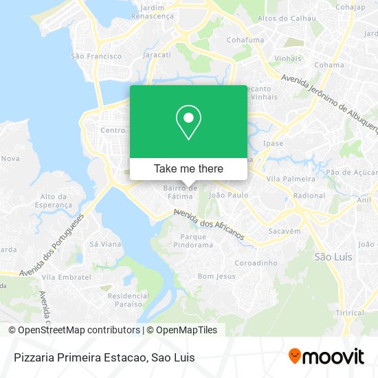 Mapa Pizzaria Primeira Estacao