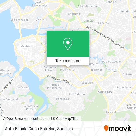 Auto Escola Cinco Estrelas map