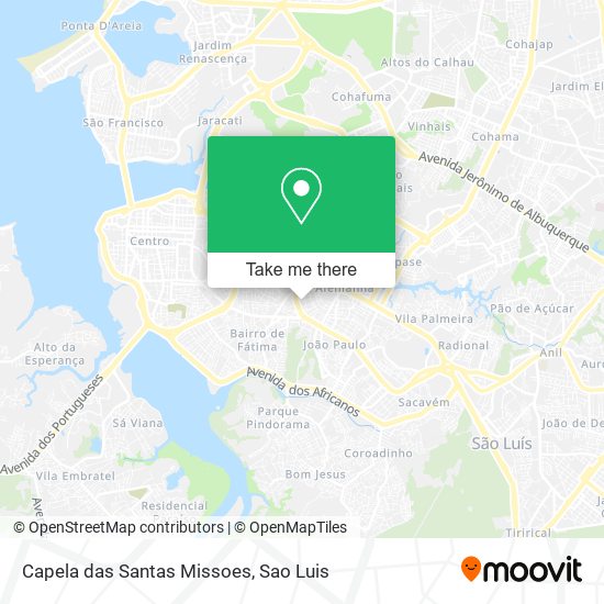 Capela das Santas Missoes map