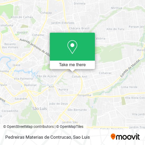 Pedreiras Materias de Contrucao map