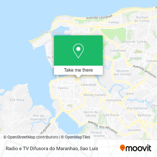 Mapa Radio e TV Difusora do Maranhao