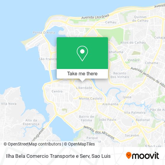 Mapa Ilha Bela Comercio Transporte e Serv