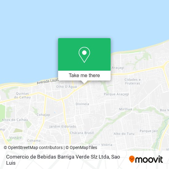 Mapa Comercio de Bebidas Barriga Verde Slz Ltda