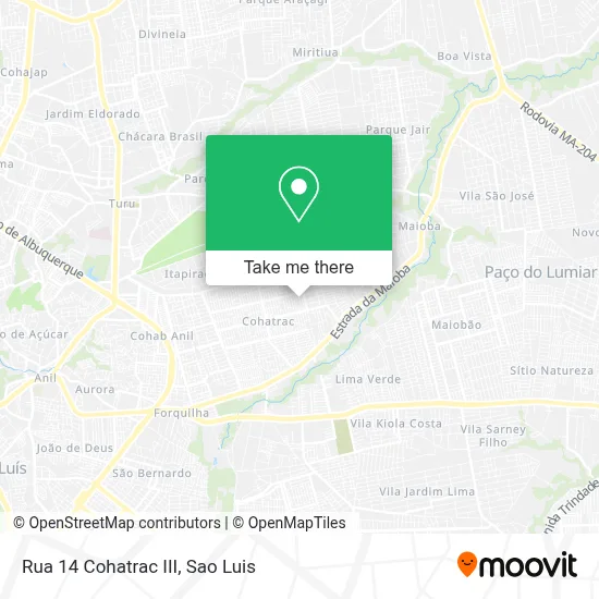 Rua 14 Cohatrac III map