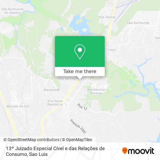 13º Juizado Especial Cível e das Relações de Consumo map