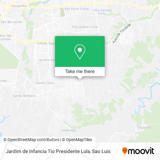 Mapa Jardim de Infancia Tio Presidente Lula