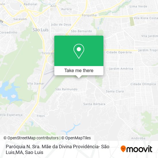 Mapa Paróquia N. Sra. Mãe da Divina Providência- São Luis,MA