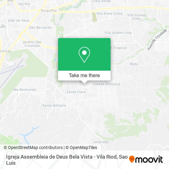Igreja Assembleia de Deus Bela Vista - Vila Riod map